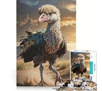 Rompecabezas para Adultos de 1000 Piezas Avestruz y un Loro Juego Familiar difícil y desafiante cumpleaños y Navidad 50x75cm