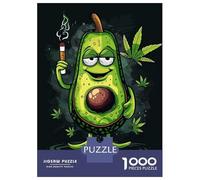 Rompecabezas para Adultos De 1000 Piezas Avocado Cannabis Rompecabezas para Adultos Juguetes Antiestrés Decoración del Hogar Juego Desafiante Regalos 52x38cm/1000pcs