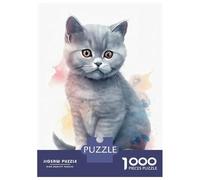 Rompecabezas para Adultos De 1000 Piezas Baby British Shorthair Cat Rompecabezas para Adolescentes Juego Familiar Carrera De Velocidad Manual Cumpleaños 70x50cm/1000pcs