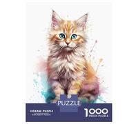 Rompecabezas para Adultos De 1000 Piezas Baby Siberian Cat Kitten Rompecabezas para Adultos Juguete Decoración De Pared Corte De Precisión 70x50cm/1000pcs