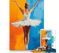 Rompecabezas para Adultos de 1000 Piezas Bailarina de Ballet en Vuelo,decoración de Clean Fit,Juguete Que desafía la Mente,Ideal para Momentos de Ocio y como Regalo de cumpleaños (38x26cm)