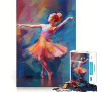 Rompecabezas para Adultos de 1000 Piezas Bailarina de Ballet,Estilo fauvismo,Ajuste, Juego de Habilidad Mental,Juego Libre,Escena navideña (50x75cm)