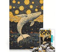 Rompecabezas para Adultos de 1000 Piezas Ballena Saltando hacia Las Estrellas Juego Educativo para divertirse en Familia Oferta Toda la Familia 38x26cm