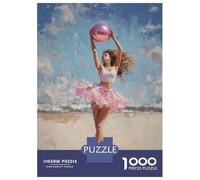 Rompecabezas para Adultos De 1000 Piezas Ballerina on The Beach Painting Gymnastics Wall Print for Girls Rompecabezas para Adultos Juguetes Antiestrés Difícil Gran Regalo para Jugar 70x50cm/1000pcs