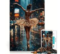 Rompecabezas para Adultos de 1000 Piezas Ballet bajo la Lluvia,diseño de Corte Fino,Entrenamiento Mental,diversión Relajante,Juego artístico de cumpleaños (50x75cm)