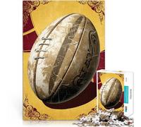 Rompecabezas para Adultos de 1000 Piezas Balón de Rugby clásico Juegos educativos Decoración del hogar Regalo de Obra de Arte 38x26cm
