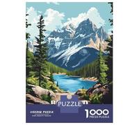 Rompecabezas para Adultos De 1000 Piezas Banff and Jasper Trail Canada Rompecabezas para Adultos Juego Familiar para Aliviar El Estrés Cumpleaños Y Navidad 70x50cm/1000pcs