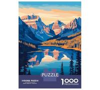Rompecabezas para Adultos De 1000 Piezas Banff National Park Landscape Rompecabezas para Adultos Juegos De Relajación Desafío Difícil Juego Desafiante Regalos 70x50cm/1000pcs