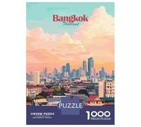 Rompecabezas Para Adultos De 1000 Piezas Bangkok Thailand Cityscape Illustration Rompecabezas Para Adultos Juguetes Antiestrés Análisis Y Lógica Oferta Como Regalos Para Toda La Familia 38x26cm/1000pc