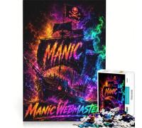 Rompecabezas para Adultos de 1000 Piezas Barco Pirata Loco Juegos educativos decoración Cada Pieza es única 38x52cm