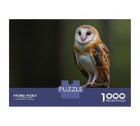 Rompecabezas para Adultos De 1000 Piezas Barn Owl with Orange and Black Feathers Rompecabezas para Adolescentes Juego Práctico Desafío Difícil Juego Desafiante Regalos 38x26cm/1000pcs
