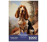 Rompecabezas para Adultos De 1000 Piezas Basset Hound Rompecabezas para Adultos Juegos Familiares Decoración Perfecta Cumpleaños Y Navidad 52x38cm/1000pcs