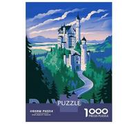 Rompecabezas para Adultos De 1000 Piezas Bavaria Neuschwanstein Castle Travel Rompecabezas para Adultos Juegos Familiares Mejoran La Memoria Reducción del Estrés Regalos 70x50cm/1000pcs