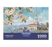 Rompecabezas para Adultos De 1000 Piezas Beachfront Luxury Villa with Pool Rompecabezas para Adultos Juguetes Antiestrés Regalos para Mujeres Juego Desafiante Regalos 52x38cm/1000pcs