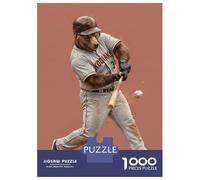 Rompecabezas para Adultos De 1000 Piezas Bear Baseball Player Hitting Ball Rompecabezas para Adultos Juegos Familiares Mejoran La Memoria Reducción del Estrés Regalos 52x38cm/1000pcs