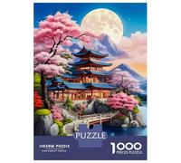 Rompecabezas para Adultos De 1000 Piezas Beautiful Village In Japan Rompecabezas para Adultos Juegos Relajantes Decoración De Pared Cumpleaños Y Navidad 70x50cm/1000pcs