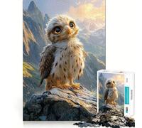 Rompecabezas para Adultos de 1000 Piezas Bebé Halcón,Vista de la Montaña,Arte de Corte Preciso,Juego para Desarrollar la Capacidad Mental,Tiempo de Relájate, (38x26cm)