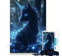 Rompecabezas para Adultos de 1000 Piezas Bebé Unicornio en un Bosque Encantado Juego de articulaciones afiladas Desafío Mental Juguete para Momentos de diversión y relajación Decoración para el hogar