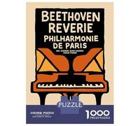 Rompecabezas para Adultos De 1000 Piezas Beethoven Reverie Philharmonie De Paris Rompecabezas para Adultos Juegos Familiares Mejoran La Memoria Reducción del Estrés Regalos 38x26cm/1000pcs