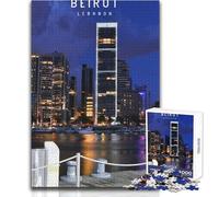 Rompecabezas para Adultos de 1000 Piezas,Beirut,Juego Educativo Familiar,Actividades Familiares,Regalo de cumpleaños,tamaño 38x52cm