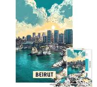 Rompecabezas para Adultos de 1000 Piezas Beirut para Juegos educativos desafíos Juegos de ingenio Regalos de cumpleaños para Mujeres y Hombres (tamaño 50x75cm)