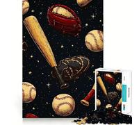 Rompecabezas para Adultos de 1000 Piezas Béisbol en el Espacio,decoración de Ajuste Limpio,Juego Divertido para Pensar,Tiempo de Juego Acogedor,Regalo de cumpleaños para Aficionados (50x75cm)