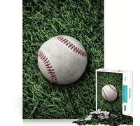 Rompecabezas para Adultos de 1000 Piezas Béisbol sobre césped Verde,Bordes, Juego Inteligente,Regalo,Juego de Ocio navideño,Arte (38x26cm)