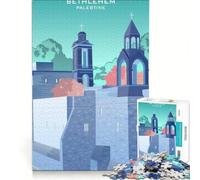 Rompecabezas para Adultos de 1000 Piezas: Belén, Palestina Juguete Educativo con Corte de precisión Que fomenta el Amor en la Pareja 38x52cm