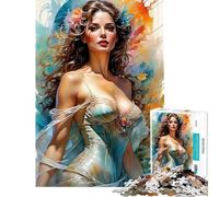 Rompecabezas para Adultos de 1000 Piezas Belleza Angélica - Juego práctico - Corte de precisión cumpleaños y Navidad (Tamaño 50x75cm)