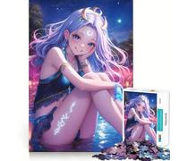Rompecabezas para Adultos de 1000 Piezas,Belleza Celestial a la luz de la Luna,Arte Impecable,Juego de Habilidad Mental,Tiempo de Descanso,Juego de cumpleaños (38x52cm)