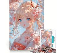 Rompecabezas para Adultos de 1000 Piezas Belleza en Flor de Cerezo - Piezas de Corte Limpio,Juego para ejercitar la Mente,Juego de Ocio,Pieza de Arte navideña (38x26cm)