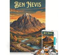 Rompecabezas para Adultos de 1000 Piezas, Ben Nevis, Juego Interactivo, Actividades Familiares, Lista de Deseos con Papá Noel 38x26cm