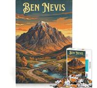 Rompecabezas para Adultos de 1000 Piezas Ben Nevis, Juguetes para armar, Carrera de Velocidad Manual, con Piezas de Formas aleatorias Que encajan Perfectamente 38x52cm