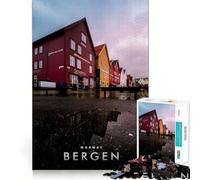 Rompecabezas para Adultos de 1000 Piezas Bergen Edge Play Smart Play Regalo Juego de Ocio navideño Arte (38x26cm)