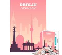 Rompecabezas para Adultos de 1000 Piezas Berlín desafío de Inteligencia Cerebral Juguetes adictivos Juegos Divertidos Alivio del estrés Regalos para Mujeres y Hombres tamaño 38x26cm