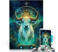 Rompecabezas para Adultos de 1000 Piezas Bestia mítica Toro Entrena tu Cerebro y Tus Manos Interacción Entre Padres e Hijos 75x50cm