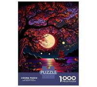 Rompecabezas para Adultos De 1000 Piezas Big Tree and Small Boat Rompecabezas para Adultos Juegos Familiares Mejoran La Memoria Reducción del Estrés Regalos 52x38cm/1000pcs