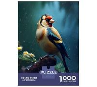 Rompecabezas para Adultos De 1000 Piezas Bird Goldfinch in Rain Rompecabezas Antiestrés Juguetes Divertidos Y Humorísticos Actividades Divertidas En Casa, 70x50cm/1000pcs