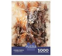 Rompecabezas para Adultos De 1000 Piezas Bison Splatter Rompecabezas para Adultos Juego Práctico Difícil Difícil Cumpleaños Y Navidad 52x38cm/1000pcs