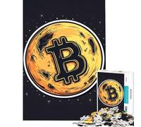 Rompecabezas para Adultos de 1000 Piezas Bitcoin a la Luna Juego de ingenio análisis y lógica para Mayores de 14 años 38x52cm