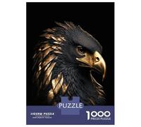 Rompecabezas para Adultos De 1000 Piezas Black and Gold Eagle Rompecabezas para Adultos Juguete Decoración De Pared Decoración del Hogar Regalos para Amigos Y Familiares 38x26cm/1000pcs
