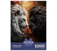 Rompecabezas para Adultos De 1000 Piezas Black and White Lion Rompecabezas para Adultos Juego De Ingenio Regalos para Mujeres 38x26cm/1000pcs