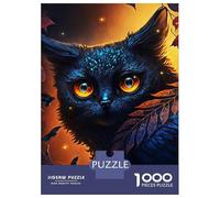 Rompecabezas para Adultos De 1000 Piezas Black Ghost Cat Rompecabezas para Adultos Juguete Decoración De Pared Difícil Regalos para Amigos Y Familiares 70x50cm/1000pcs