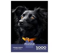 Rompecabezas para Adultos De 1000 Piezas Black & Gold Border Collie Rompecabezas para Adultos Juegos De Relajación Análisis Y Lógica Cumpleaños Y Navidad 52x38cm/1000pcs