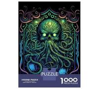 Rompecabezas para Adultos De 1000 Piezas Black Light Cthulhu Rompecabezas para Adultos Juego De Ingenio Regalo De Cumpleaños Desafío Educativo 70x50cm/1000pcs