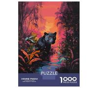 Rompecabezas para Adultos De 1000 Piezas Black Panther in Jungle Poster, Picture, Metal Print, Paint by Omar Kanan Rompecabezas para Adultos Juegos Familiares Montaje De Patrones C