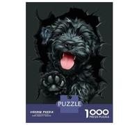 Rompecabezas para Adultos De 1000 Piezas Black Russian Terrier Rompecabezas para Adolescentes Juego Práctico Desafío Difícil Juego Desafiante Regalos 38x26cm/1000pcs