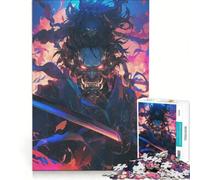 Rompecabezas para Adultos de 1000 Piezas: Blaze of The Demon Samurai, Juego de ingenio, Regalo de cumpleaños, Ideal para Decorar el Escritorio 38x26cm