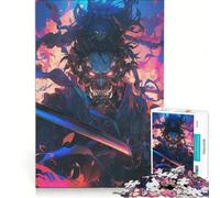 Rompecabezas para Adultos de 1000 Piezas: Blaze of The Demon Samurai, Juego Imposible, Actividades Divertidas para Hacer en casa, cumpleaños 38x52cm