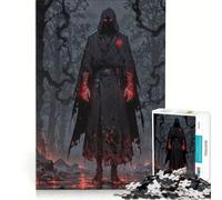 Rompecabezas para Adultos de 1000 Piezas: Blood Assassin - Crimson Shadow Warrior, Juguetes para armar, Entrena tu Cerebro y Tus Manos, con póster y Hoja de Preguntas a Juego 38x26cm